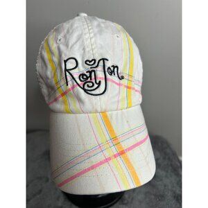 Ron John Surf Shop white trucker hat with stripes adjustable back soft comfy hat